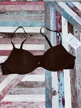 Pepper Zero-G Wire Free Lift-Up Bra Espresso NWT Shaping Hugging SZ 38AA